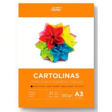 BLOCO CARTOLINAS A3 CORES VIVAS